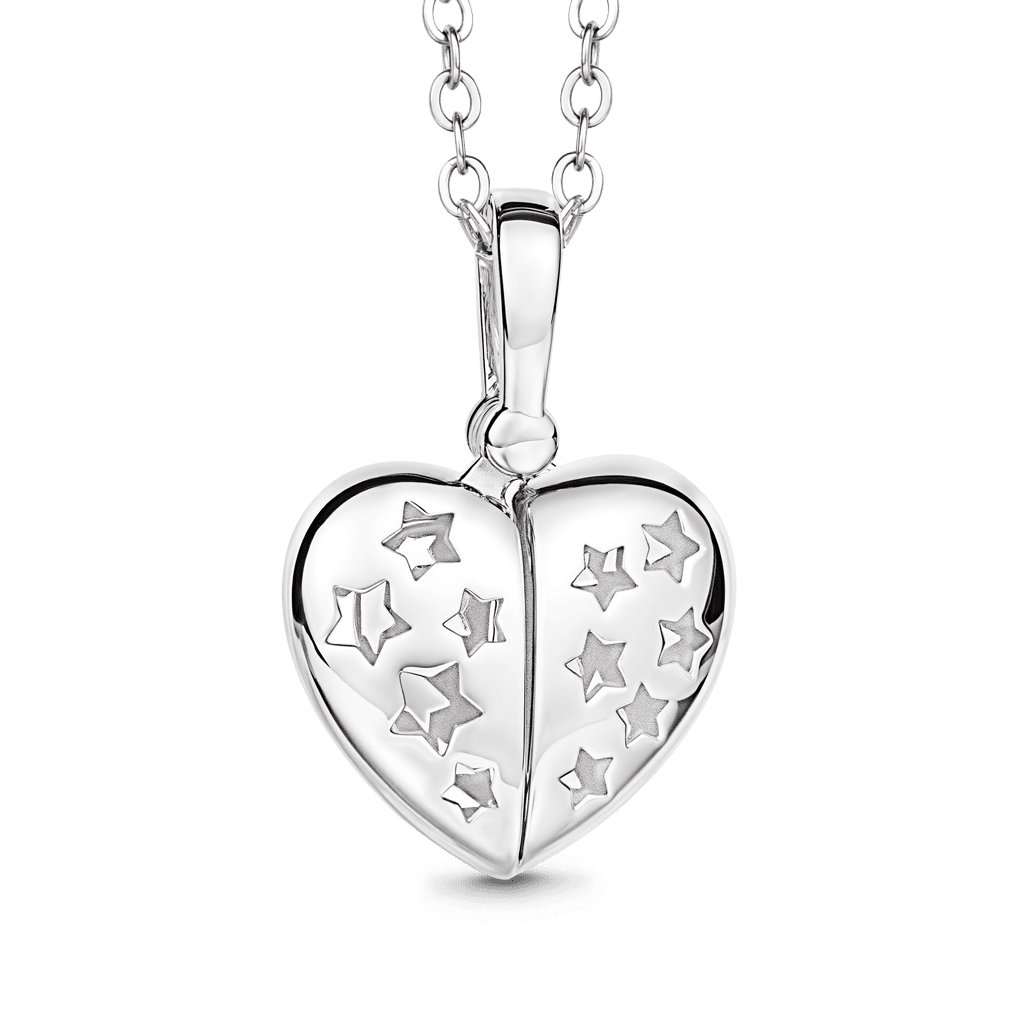 Gnoce Engravable Star Wings Heart Locket Necklace_4