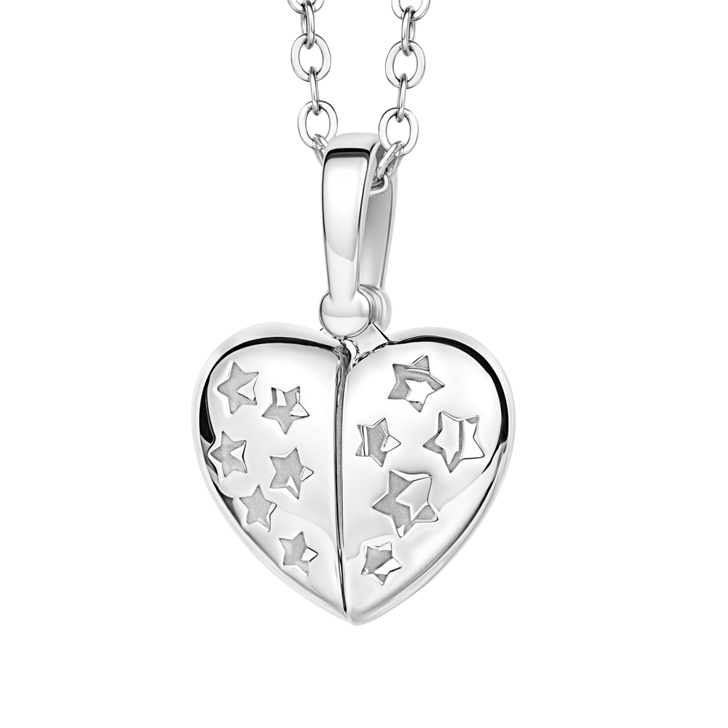 Gnoce Engravable Star Wings Heart Locket Necklace_1