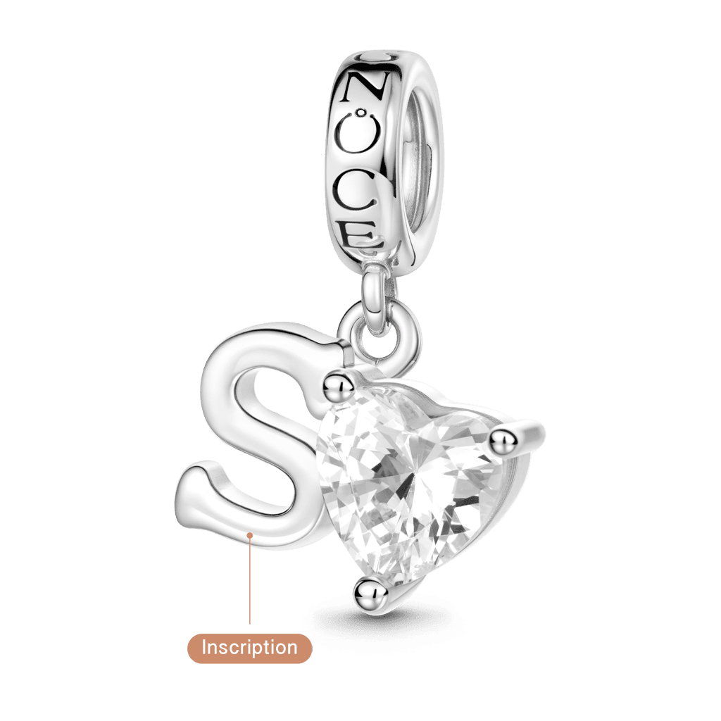 Gnoce Customized Initial Birthstone Pendant Dangle Charm_2