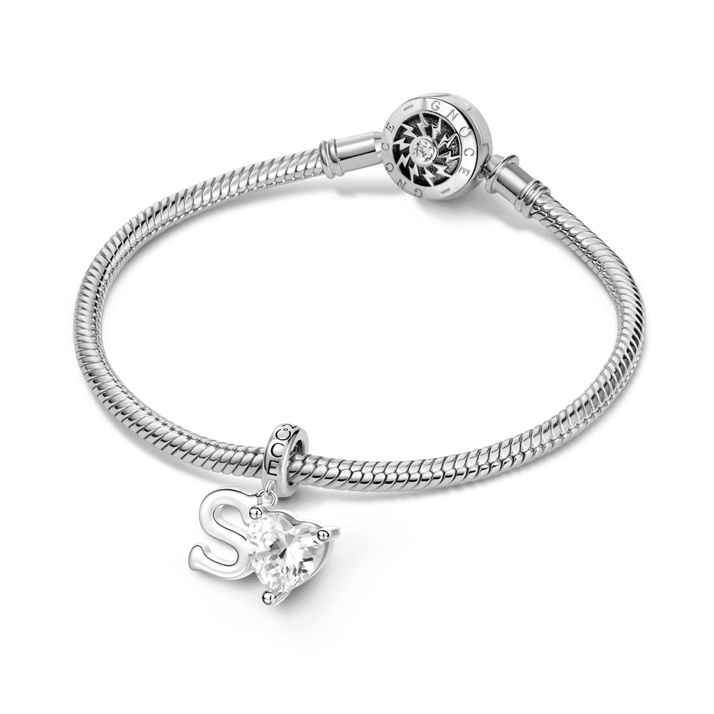 Gnoce Customized Initial Birthstone Pendant Dangle Charm_4
