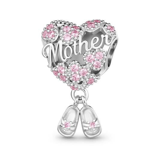 Gnoce Mother Heart with Baby Shoes Charm_1