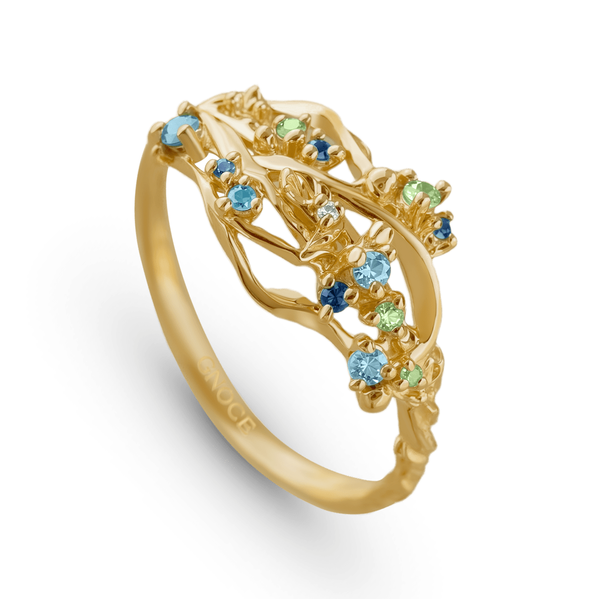 Gonce Nature-Inspired Vine Round-Cut Engagement Ring_4