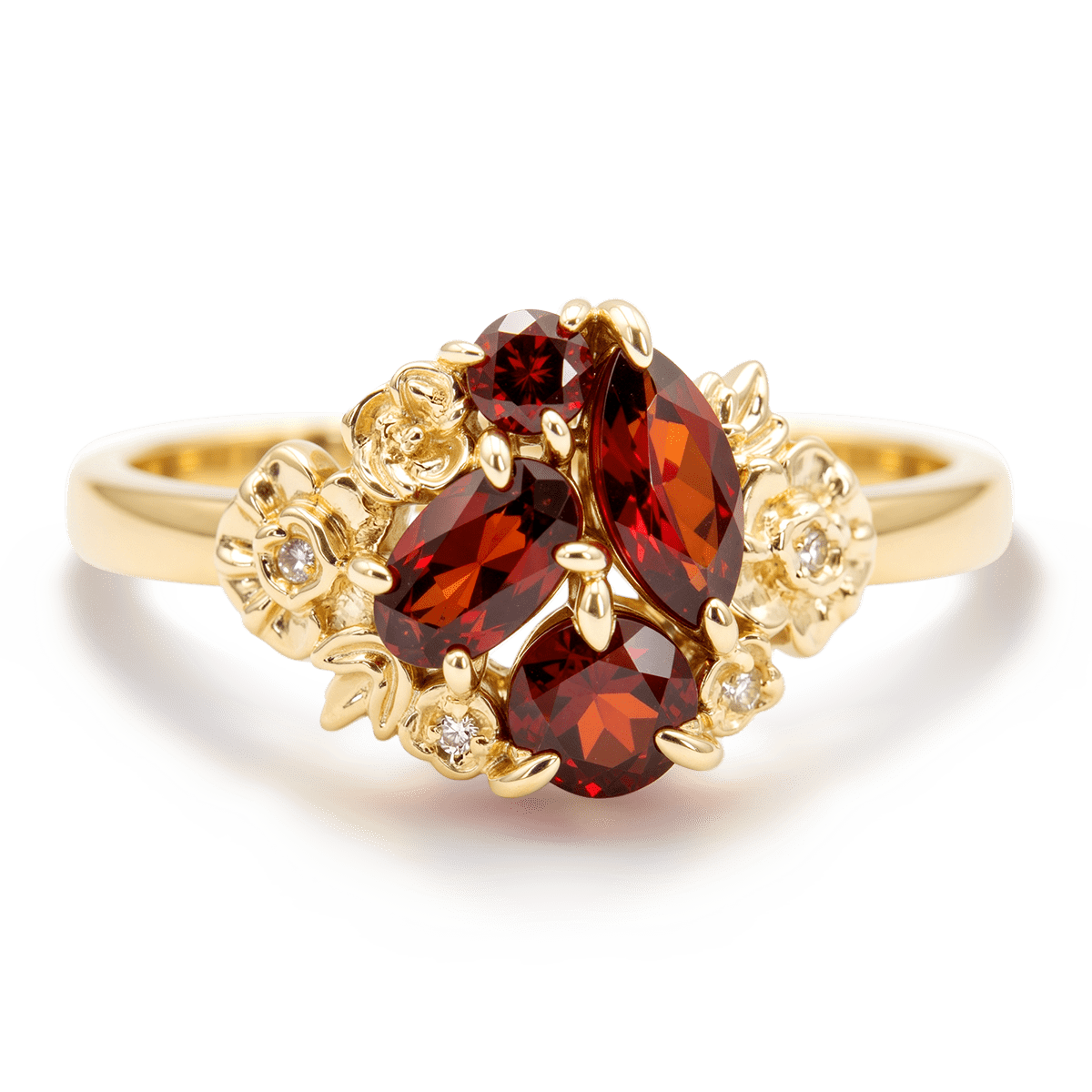 Gonce Nature-Inspired Flower Multiple-Cut Engagement Ring_1