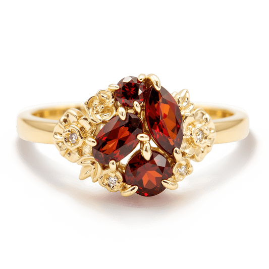 Gonce Nature-Inspired Flower Multiple-Cut Engagement Ring_1