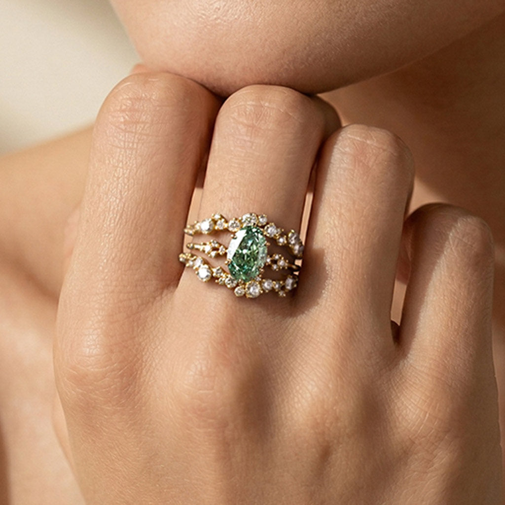 Gonce Brilliant Starlight Oval-Cut Engagement Ring Set_2