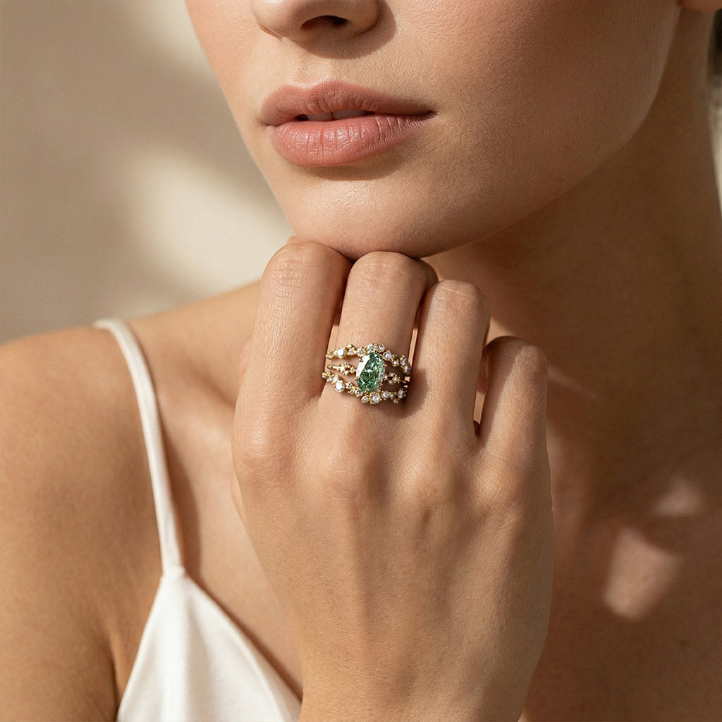 Gonce Brilliant Starlight Oval-Cut Engagement Ring Set_3