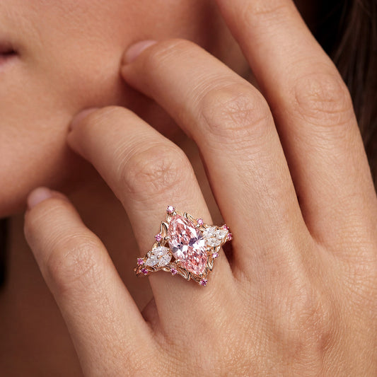 Gonce Nature-Inspired Leaf Marquise-Cut Engagement Ring_2