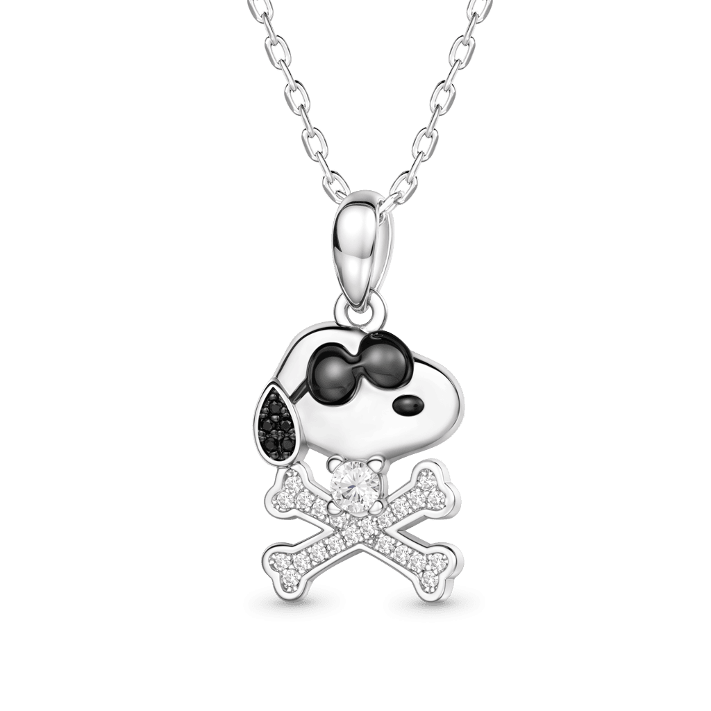 Gnoce Peanuts Snoopy Crossbones Pendant Necklace_1