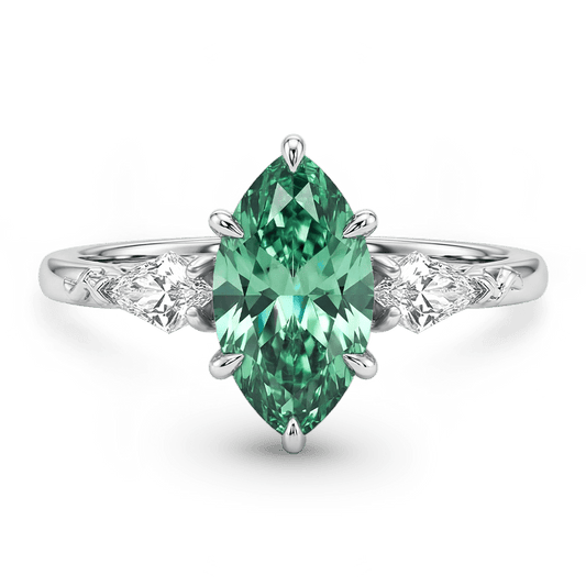 Gnoce Green Emerald Marquise-Cut Engagement Ring_1