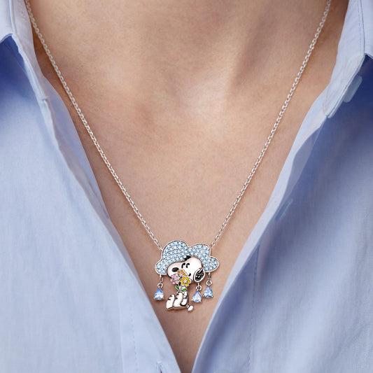 Gnoce Peanuts Snoopy Rain Pendant Necklace_2