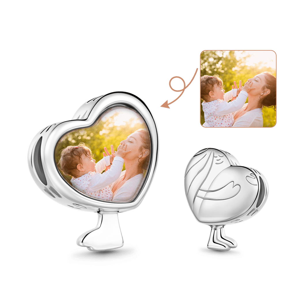 Gnoce Heartwarming Photo Charm Platinum-plated Silver Blend_1