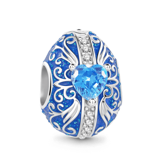 Gnoce Easter Egg Charm Platinum-plated Silver Blend_1