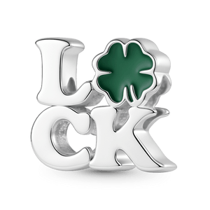 Gnoce Luck Four-leaf Clover Charm Platinum-plated Silver Blend_1