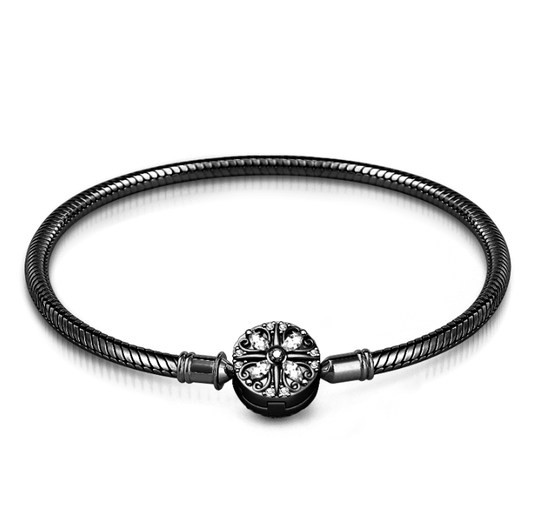 Gnoce Black Four-leaf Clover Bracelet_1