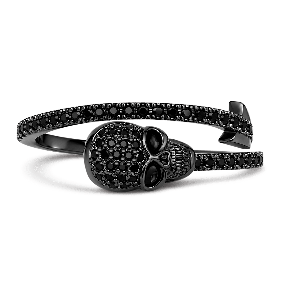 Gnoce Gothic Skull Black Arrow Ring_1