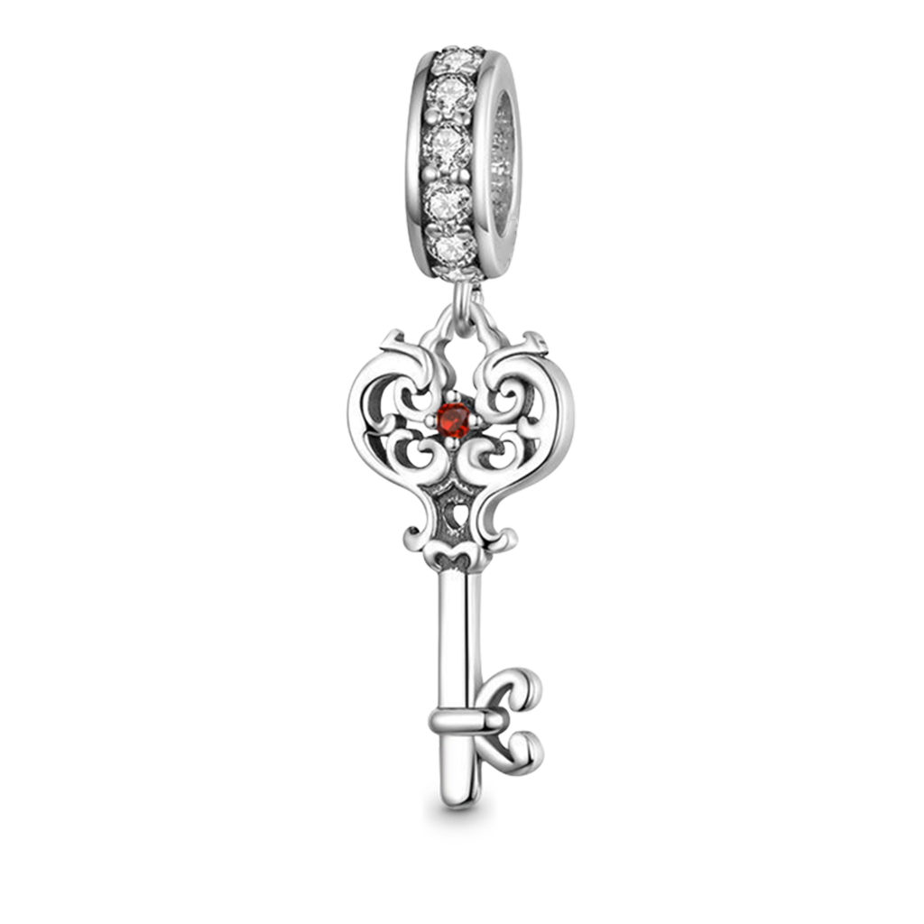Gnoce Key Charm Platinum-plated Silver Blend_1