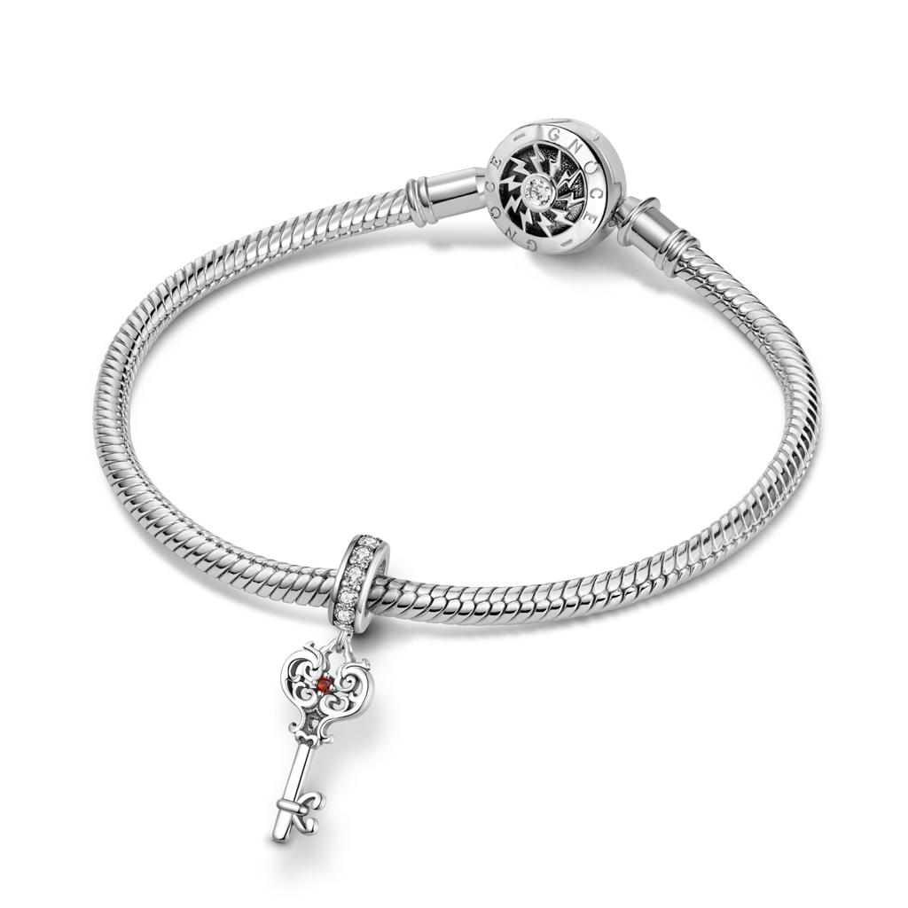 Gnoce Key Charm Platinum-plated Silver Blend_3