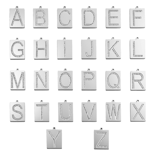 Gnoce Simple Initial Block Necklace_5
