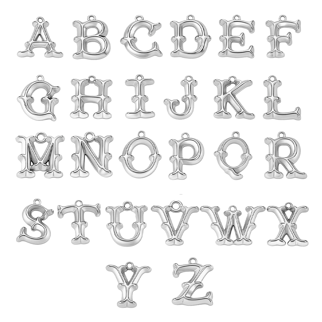 Gnoce Simple Personality Initial Letters Necklace_8