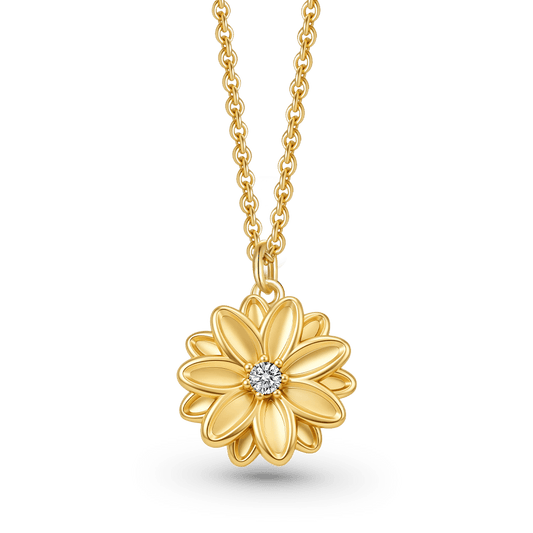 Gnoce Customized Stereoscopic Birthday Flower Necklace_1
