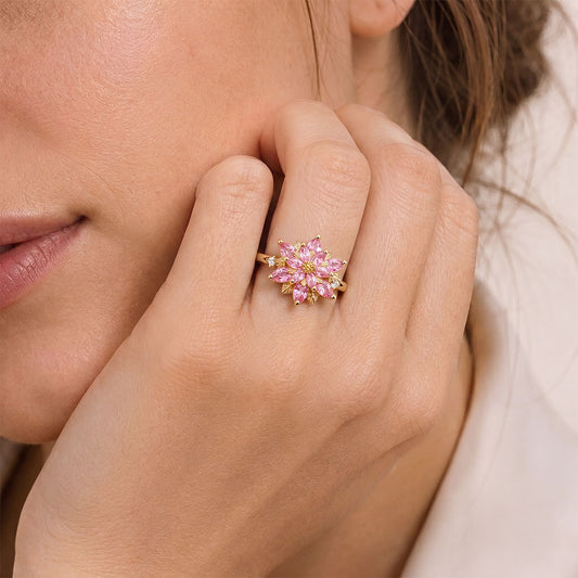 Gnoce Pink Lotus Pear-Cut Ring_2