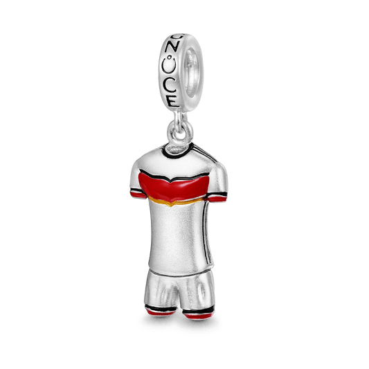 Gnoce German Style Soccer Jerseys Charm Platinum-plated Silver Blend_1