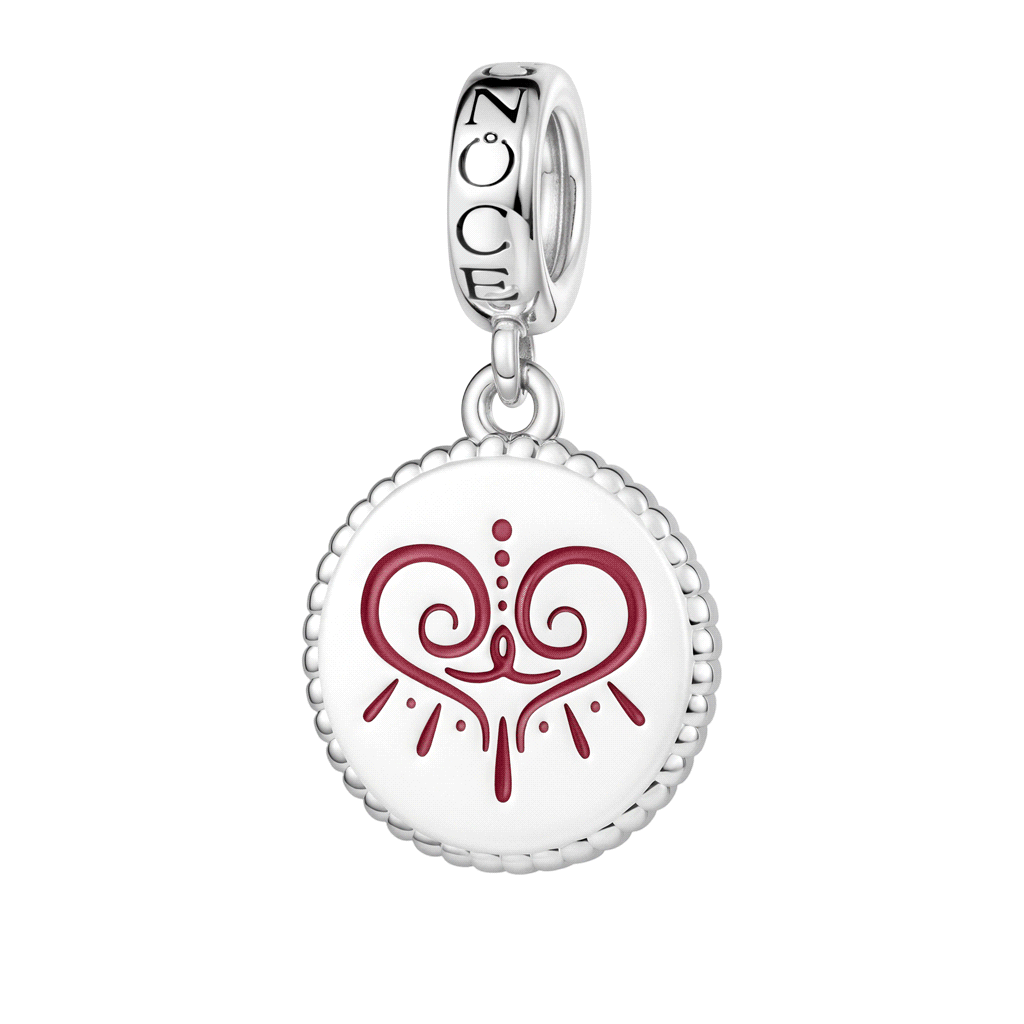 Gnoce Glow-in-the-Dark Rune Charm Platinum-plated Silver Blend_1