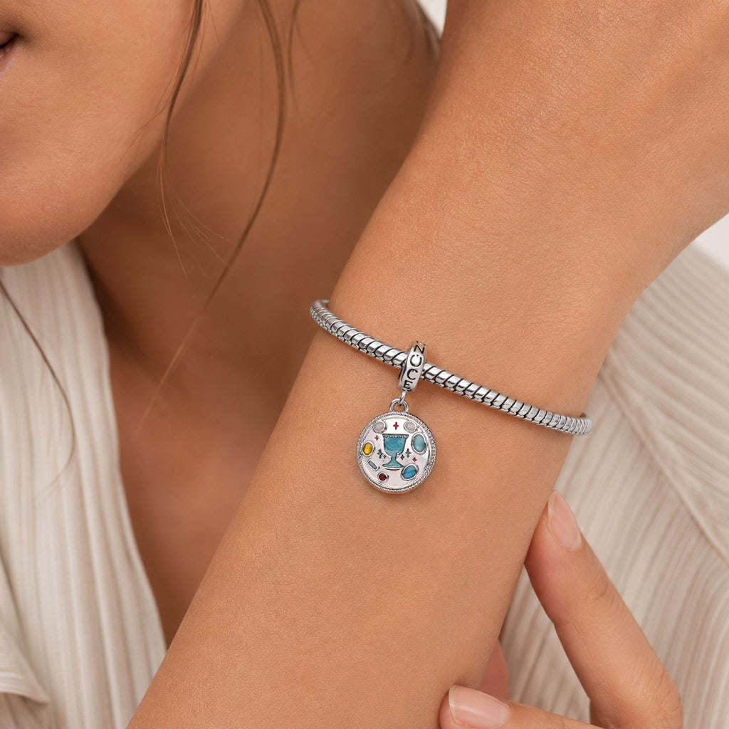 Gnoce Witch’s Glow-in-the-Dark Magic Stone Charm Platinum-plated Silver Blend_3