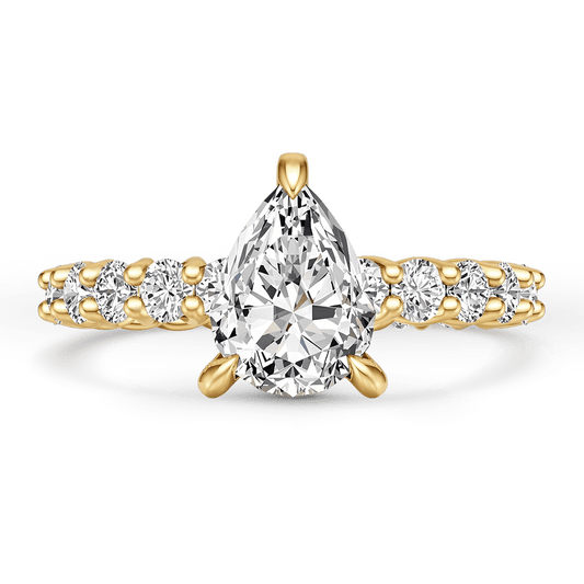 Gnoce Pear Cut Moissanite Diamond Ring_1
