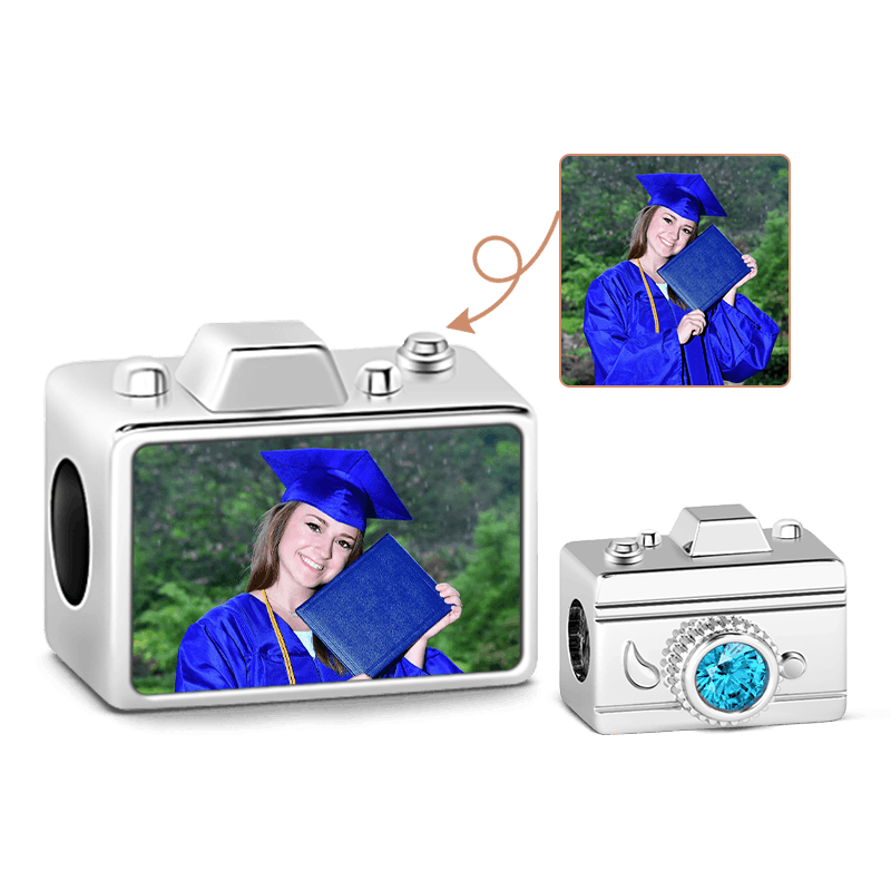 Gnoce "The Most Beautiful Time" Personalized Camera Photo Charm - Fit for Pendant & Choker Necklace_1
