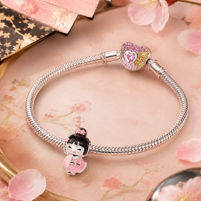 Gnoce Japanese Geisha Charm Platinum-plated Silver Blend_9