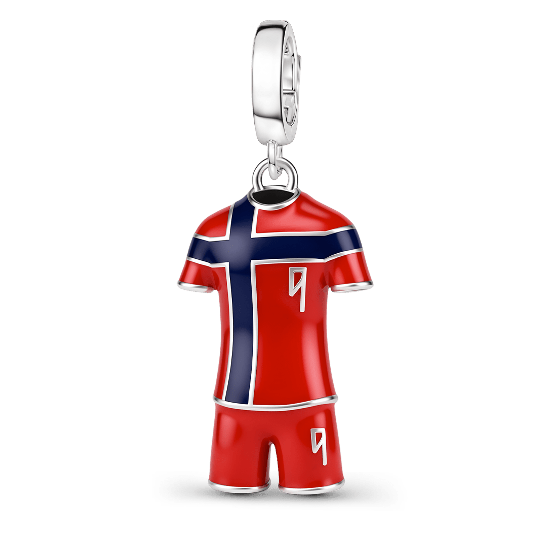 Gnoce Soccer Star Jerseys Charm Platinum-plated Silver Blend_1