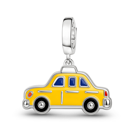 Gnoce Taxi Charm Platinum-plated Silver Blend_1