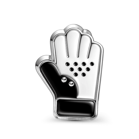 Gnoce Soccer Gloves Charm Platinum-plated Silver Blend_1
