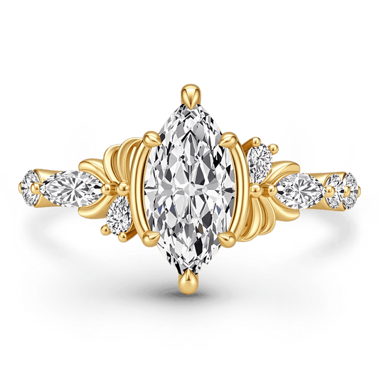 Gnoce Vintage Filigree Marquise-cut Engagement Ring_1