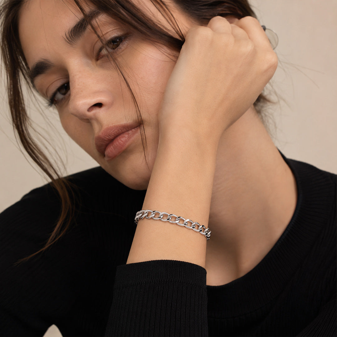 Gnoce Interlocking Oval Link Bracelet_3