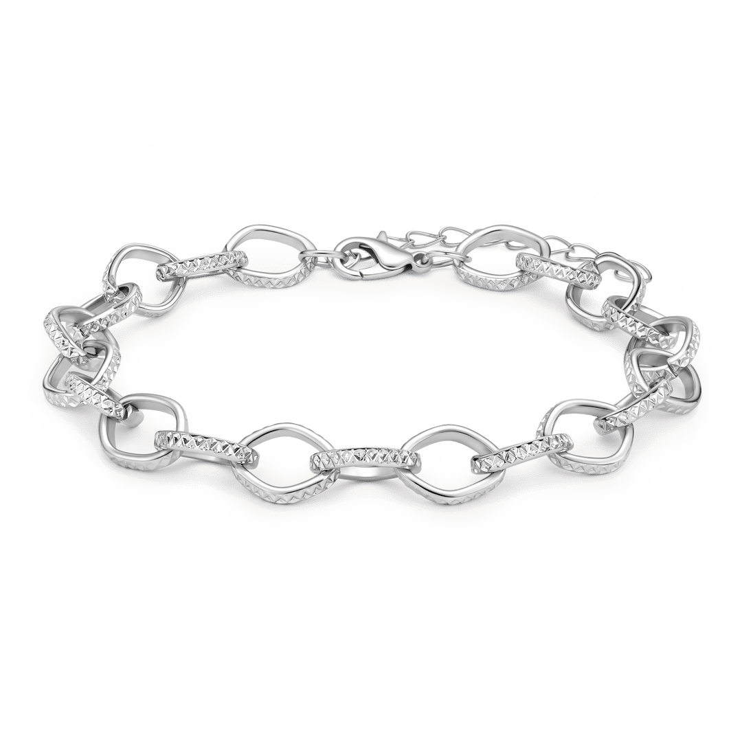Gnoce Textured Link Extender Chain Bracelet_1