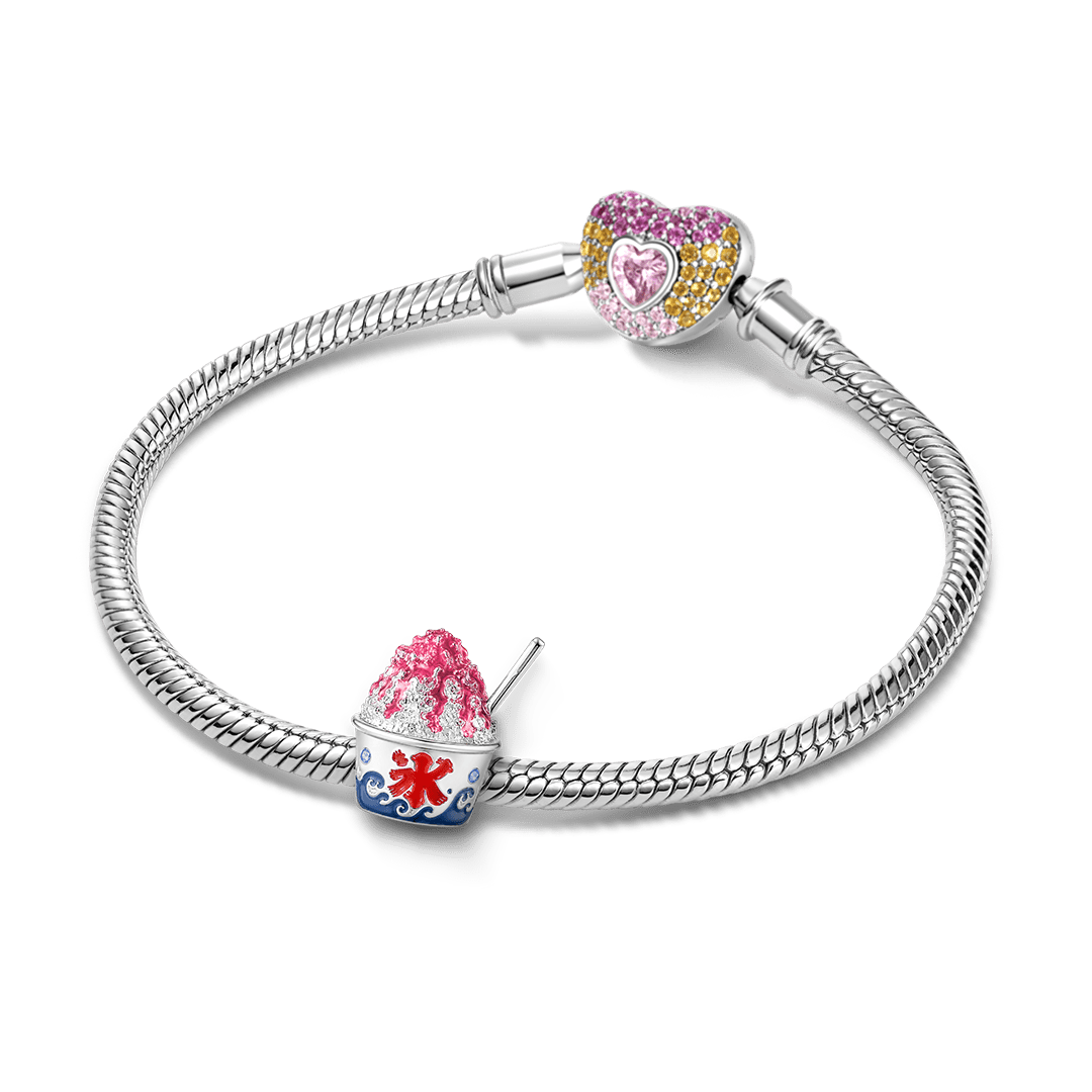 Gnoce Japanese Shaved Ice Charm Platinum-plated Silver Blend_3