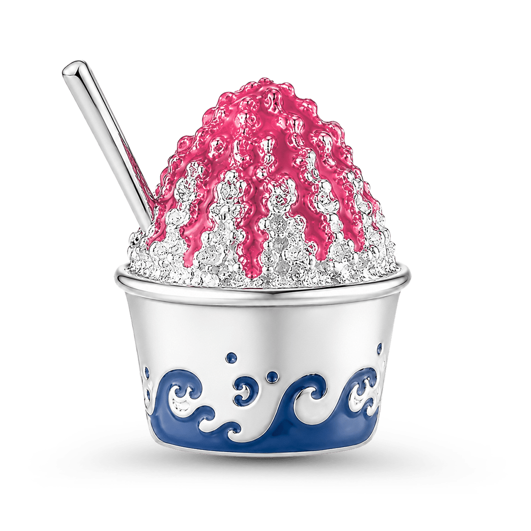 Gnoce Japanese Shaved Ice Charm Platinum-plated Silver Blend_5