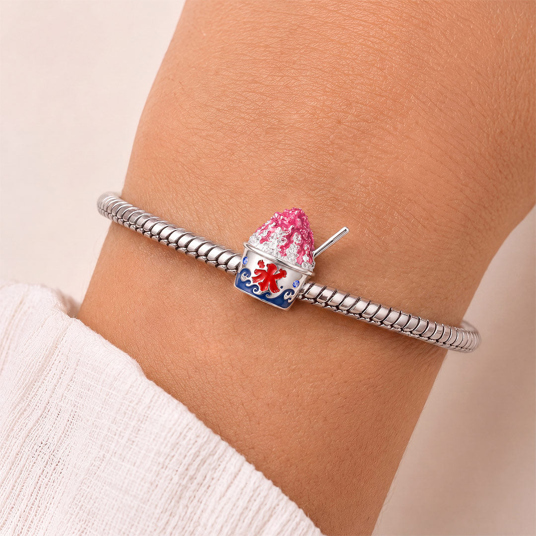 Gnoce Japanese Shaved Ice Charm Platinum-plated Silver Blend_2