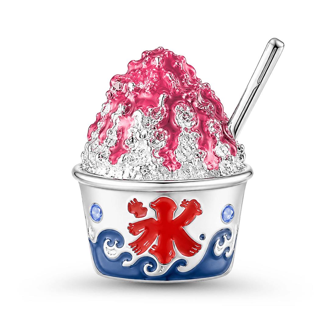 Gnoce Japanese Shaved Ice Charm Platinum-plated Silver Blend_1