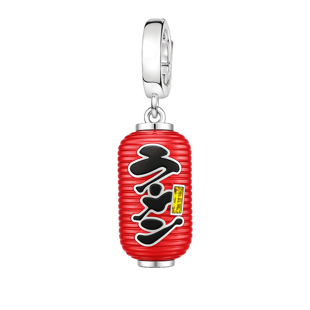 Gnoce Glow-in-the-Dark Japanese Ramen Lantern Charm Platinum-plated Silver Blend_1