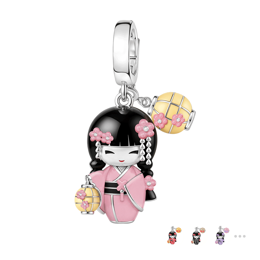 Gnoce Glow-in-the-Dark Japanese Kimono Geisha Charm_1