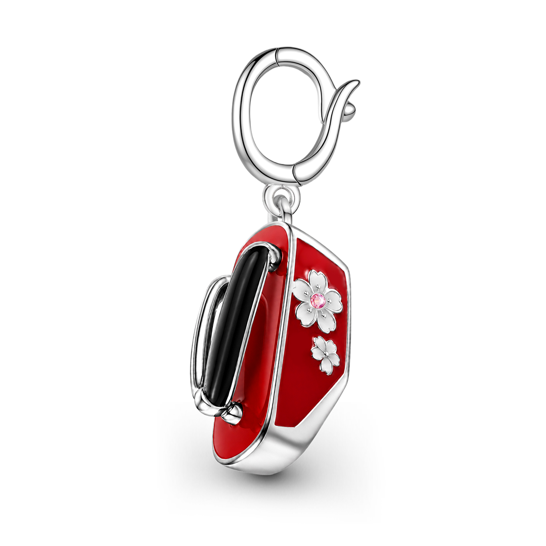 Gnoce Japanese Geta Charm Platinum-plated Silver Blend_3