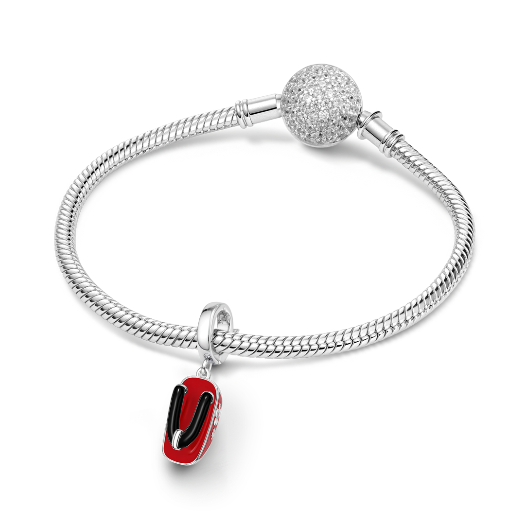 Gnoce Japanese Geta Charm Platinum-plated Silver Blend_5