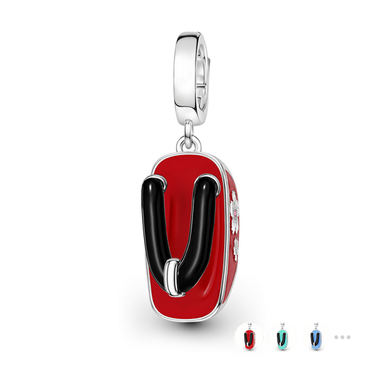 Gnoce Japanese Geta Charm Platinum-plated Silver Blend_1