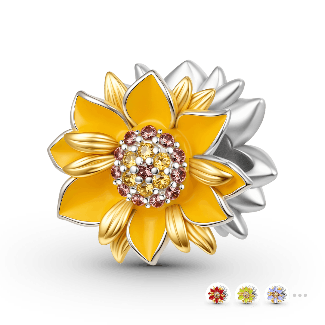 Gnoce Sparkling Sunflower Charm_1
