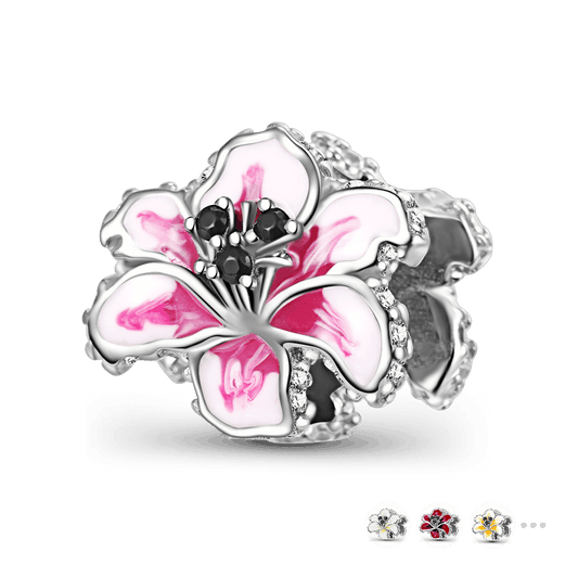 Gnoce Pink Lily Flower Charm_1