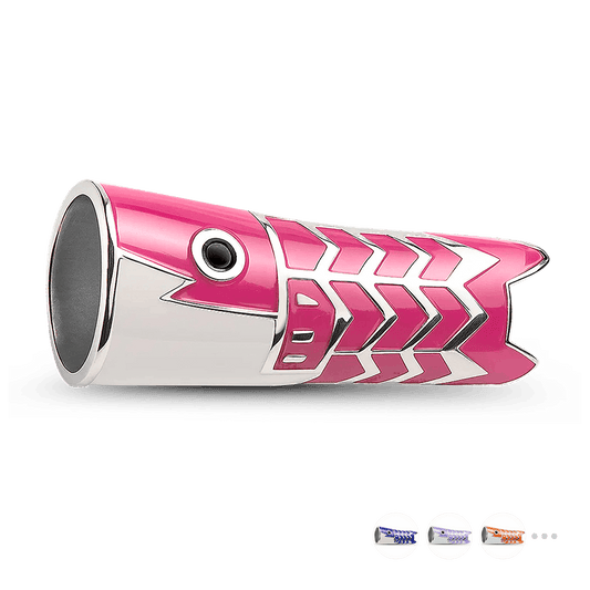 Gnoce Carp Streamer Charm Platinum-plated Silver Blend_1