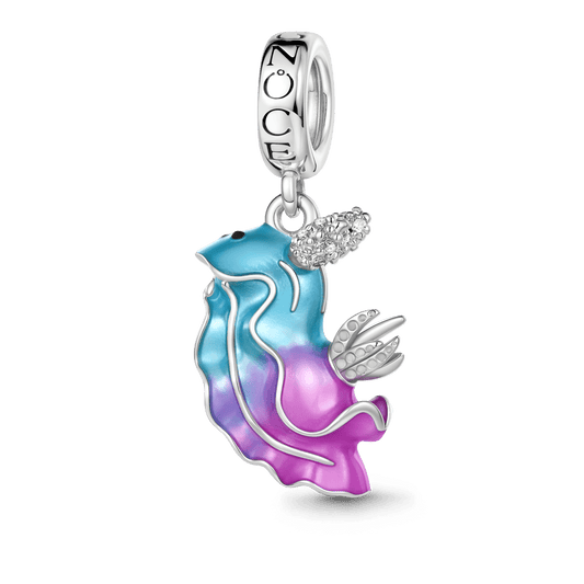 Gnoce Sea Slug Dangle Charm Platinum-plated Silver Blend_1